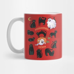 Purranormal Cativity - Halloween Black Cats Mug